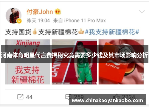 河南体育明星代言费揭秘究竟需要多少钱及其市场影响分析